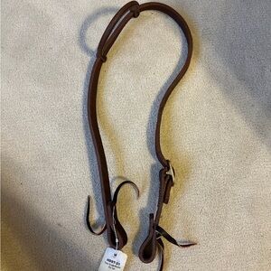 Single Buckle Tie End One Ear Headstall Pre Oiled